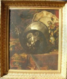 Nature Morte A La Capeline Et A L'epee by Eugene Baudin