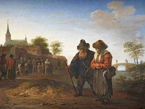 Bauernpaar in Landschaft by Pieter de Bloot
