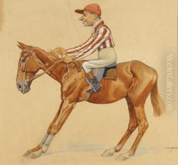 Reitpferd Mit Jockey - view 1