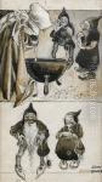 Studier Av Tomtar Och Troll - 2 St - view 1