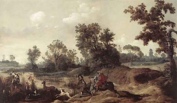 Stag Hunting in the Dunes 1625-29 - view 1