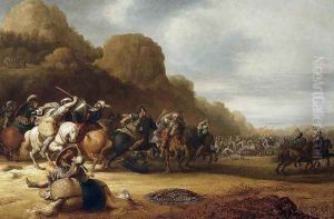 Cavalry Battle Scene 1656 by Gerrit Claesz Bleker