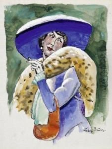 Portrait Einer Dame by Rudolf Bauer