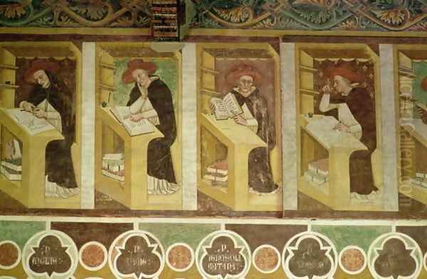 Four Dominican Monks at their Desks, from the cycle of Forty Illustrious Members of the Dominican Order, in the Chapterhouse, 1342 - view 1