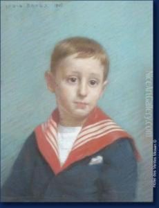 Portrait De Garcon En Costume Marin by Ludovic Baues