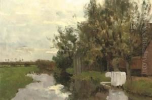 Farmhouse Along A Quiet Stream