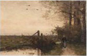 A Peasant Woman In A Landscape