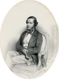 Portrait Of A Gentleman, Seated On A Chair, With A Book by Charles Baugniet