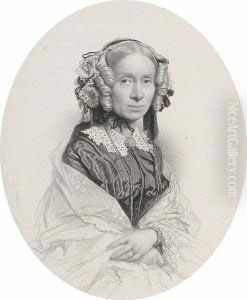 Portrait Of A Lady; Portrait Of A Gentleman by Charles Baugniet