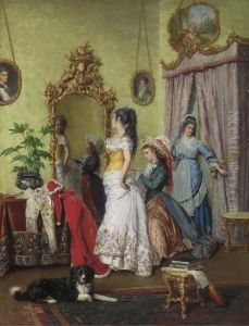 Getting Ready For The Ball by Charles Baugniet