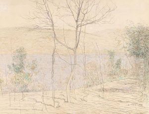 Vorfruhlingslandschaft Am Lago D'averno Bei Neapel by Paul Baum