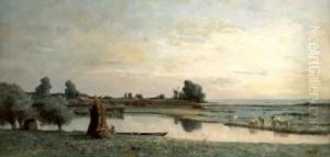 Ecole Allemande, Paysage Hollandais by Paul Baum