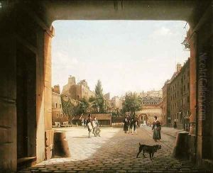 The Courtyard of the Institut de France, 1825-62 by Etienne Bouhot