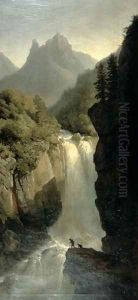 Waterfall in the Black Forest by Josephine Bowes