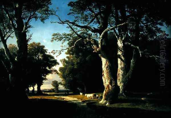 Landscape with Trees and Cattle - view 1
