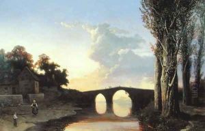 River and Bridge in the South of France by Josephine Bowes