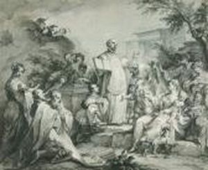 Der Hl. Ignatius Von Loyola, Predigend. by Johann Wolfgang Baumgartner
