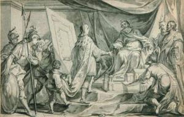 Konig Salomon Wird Der Entwurf Fur Einen Tempel Gezeigt. - view 1