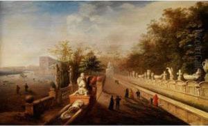 Blick In Den Park Der Villa D'este by Johann Wilhelm Baur