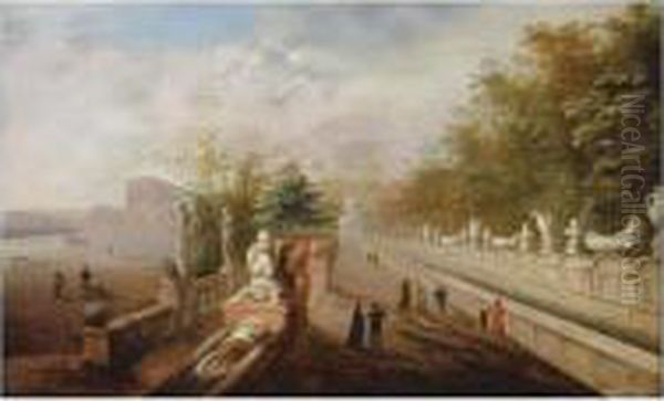 Vue Imaginaire Des Jardins De La Villa D'este A Tivoli - view 1