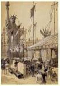 Remise A M. Morton, Ministre Des
 Etats-unis, De La Statue De La Liberte, Par M. Bartholdi, Circa 1884 by Emile Antoine Bayard