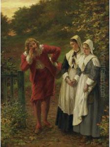 A Charming Visitor At The Gate by Alfred Walter Bayes