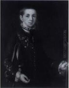 Portrait D'un Jeune Garcon Tenant Un Tricorne Et Une Canne by Francisco Bayeu Y Subias