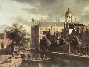 Amsterdam, the Nieuwezijds near the Bloemmarkt 1670-75
