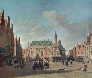 View of the Grote Markt in Haarlem by Gerrit Adriaensz Berckheyde