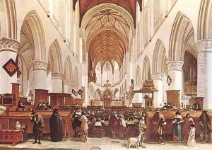 The Interior of the Grote Kerk (St Bavo) at Haarlem 1673 by Gerrit Adriaensz Berckheyde
