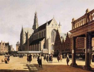 The Marketplace and Church at Haarlem