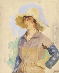 Femme Au Chapeau De Paille