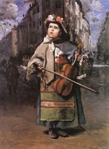 Petite Italienne Chanteuse Des Rues