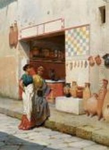 La Bottega Del Vasaio by Luigi Bazzani