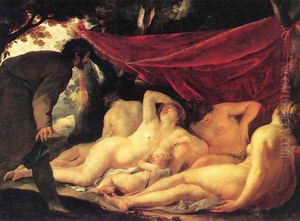 Venus and the Three Graces Surprised by a Mortal, 1631-33 - view 1