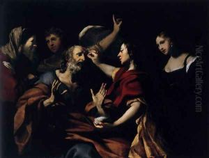 Tobias Healing the Blindness of His Father by Jacques Blanchard