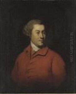 Portrait Of A Gentleman, Bust-length, In A Red Coat