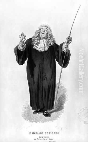 Brid'oison, illustration from Act III Scene 14 of 'The Marriage of Figaro' - view 1