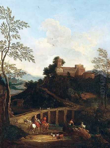 Roman Landscape near to a Bridge - view 1