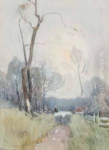 Untitled - The Country Road by John William Beatty