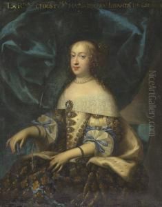 Portrait Of The Maria Theresa, Queen Of France (1638-1683) by Charles Beaubrun