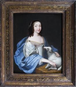 Portrait De Jeune Femme En Sainte Agnes