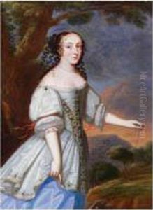 Portrait De Femme Dans Un Paysage