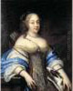 Portrait De Jeune Femme Au Colllier De Perles