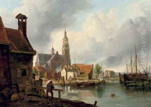 A shipwharf in Maassluis A shipwharf in Maassluis