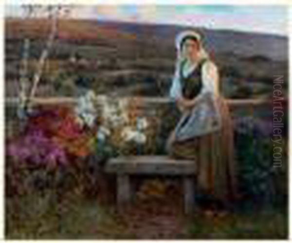 Jeune Femme A La Balustrade - view 1