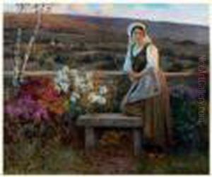 Jeune Femme A La Balustrade