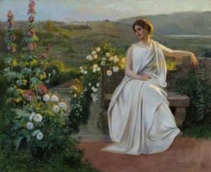 Late Afternoon In The Garden by Jean Beauduin