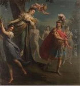 Armida Enchanting Rinaldo; And The Warriors In Armida'sgarden by Claudio Francesco Beaumont