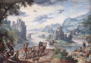 Landscape with the Fall of Icarus by Hans Bol